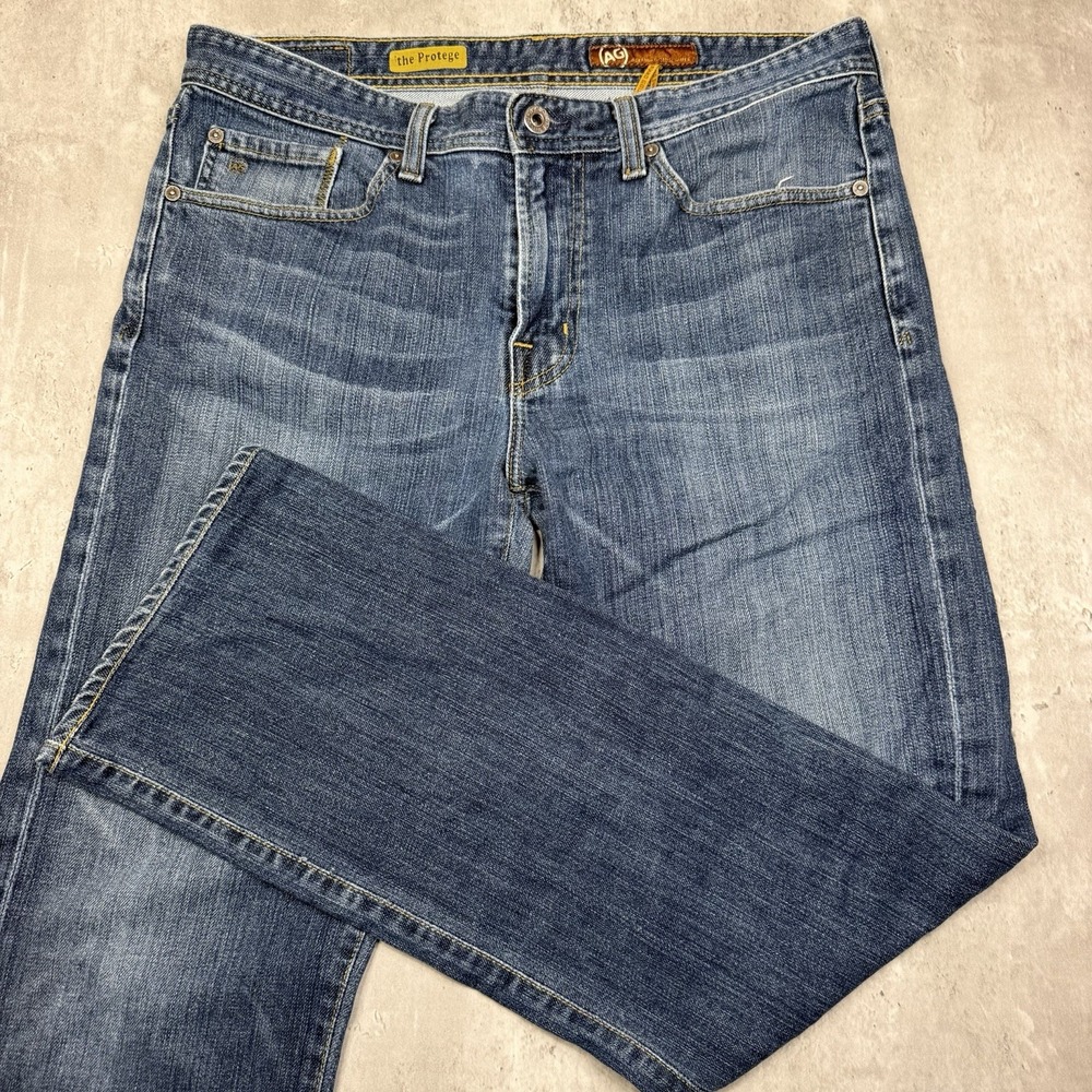 VTG AG Adriano Goldschmied The Protege Jeans Mens 34x32 Blue Denim Straight USA